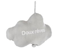 Coussin Déco Musical Nuage 30 cm - Gris
