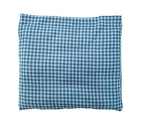 Coussin aux grains de blé, bleu à carrés bleu clair, 25 x 23 cm