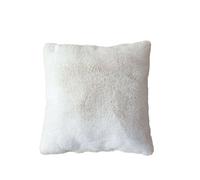 Coussin AZURA imitiation fourrure 2 tons - 40 x 40 cm - Blanc
