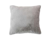Coussin AZURA imitiation fourrure 2 tons - 40 x 40 cm - Gris