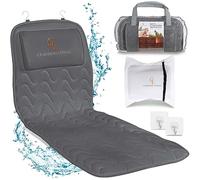 Coussin Baignoire Corps Complet Claessonliving (125x43cm) - Matelas de Bain avec appuie-tête et Supports pour Le Corps - Coussin Baignoire Adulte - Oreiller Baignoire - Sacs de Lavage Inclus - Gris