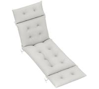 Coussin bain de soleil - coussin chaise longue - Outsunny - épais - UPF20+ - six attaches - 190 x 56 x 10 cm - gris clair