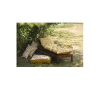 Coussin bain de soleil JARDIN PRIVE FLOCONS ELECTRO Cumin 180x56x10 cm
