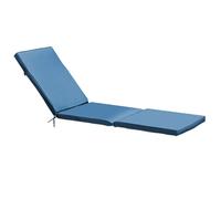 Coussin bain de soleil polyester bleu pacific 186x53x5 cm Picchu - Oviala