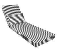 Coussin bain de soleil premium avec coussin - Rayures Gris Foncés