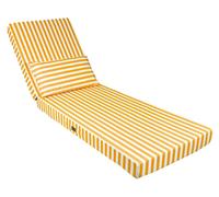 Coussin bain de soleil premium avec coussin - Rayures Jaunes