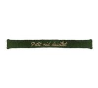 Coussin bas de porte moutonneux brodé VERT G
