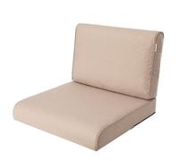 Coussin beige pour fauteuil canapé mobilier en résine tressée 60x60