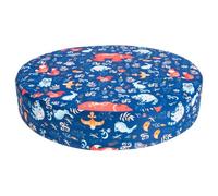 Coussin Bleu Portable de Siège Rehausseur pour Garçon, Filles | Déperlant, Fermeture Zippée, Mousse et Polyester, Détachable pour Lavage, Repas et Jeu