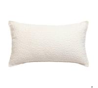 Coussin bouclette Soana blanc ivoire 30x50cm - Atmosphera Créateur d'intérieur
