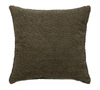 Coussin bouclette Soana vert kaki 45x45cm - Atmosphera Créateur d'intérieur