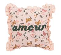 Coussin brodé ""Alina"" 40x40cm - Atmosphera Créateur d'intérieur