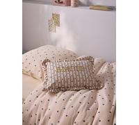 Coussin Brodé Amour Raye Bleu/epice TU