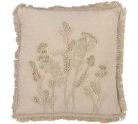 Coussin Brodé Fleurs "Puglia" 52x52cm Beige Beige G
