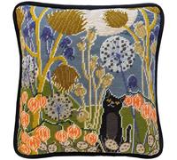 Coussin brodé "Kardenfelder" de Bothy Threads, kit de broderie, motif pré-imprimé, référence TLP2, dimensions 36x36 cm