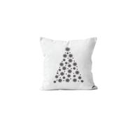 Coussin Brodé Pur Coton 45x45 Cm Sapin, Par Soleil D'ocre