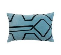 Coussin brodé Vivaraise Fara Bleu 45x45 cm