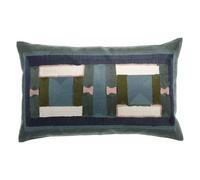 Coussin brodé Vivaraise Taho Vert 30x50