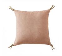 Coussin carré déhoussable 45x45 cm Lin Rosalie Vieux Rose