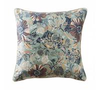 Coussin carré déhoussable 50x50 cm Velours de Coton Églantine