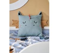 Coussin carré dragon personnalisable gris vert TU