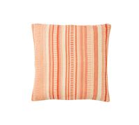 Coussin carré en coton beige 60x60x15 cm