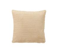 Coussin carré en polyester beige 45x45x15 cm