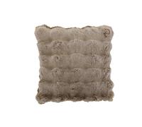 Coussin carré en polyester marron 45x45x18 cm