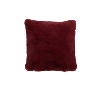 Coussin carré en polyester rouge cerise 45x45cm