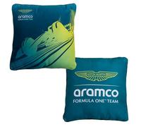Coussin carré F1 sous Licence Officielle Aston Martin, Coussin Ultra-Doux | Motif réversible Ailes Vertes | Idéal pour la décoration de la Chambre ou du Salon | 40 x 40 cm