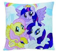 Coussin carré imprimé enfant Fun House My Little Pony Bleu 34x34 cm