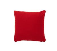 Coussin carré sapin de Noël en coton rouge 45x45x15 cm