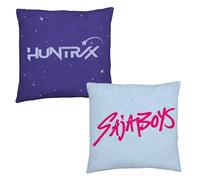 Coussin carré sous Licence Officielle K Pop Demon Hunters | Ultra Doux et réversible | Motif Huntrix & Saja Boys | Idéal pour Une Chambre, Un canapé ou Un lit | 40 cm x 40 cm