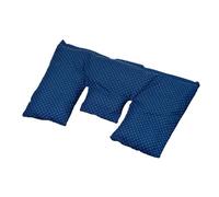 Coussin cervical aux noyaux de cerise, bleu foncé à pois blancs, 40 × 25 cm
