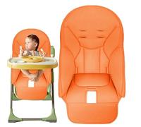 Coussin Chaise Haute Bébé, Housse Chaise Haute Bébé, Housse en Cuir PU pour Chaise De Salle À Manger pour Bébé, Housse Siège Confortable pour Peg Perego,Siesta Zero3,Baoneo,Kosmic Jané (orange)