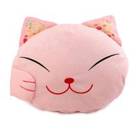 Coussin chat japonais rose