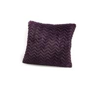 Coussin Chevron 40x40 cm prune - - Violet - Polyester