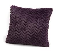 Coussin chevron prune 40x40 cm
