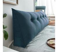 Coussin Compensé Triangulaire, Oreiller De Lecture TêTe De Lit, Dossier De TêTe De Lit Amovible, Coussin Lombaire en Coin, Support De Positionnement pour Chambre Lit(120 x 50 x 20 CM,Blue)