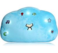 Coussin Coran, motif nuage doux en bleu, avec lumière LED et musique, en polyester, pour la décoration et les enfants