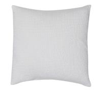 Coussin coton stonewashed Vivaraise Maia Blanc 45x45 cm
