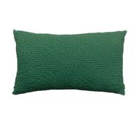 Coussin coton stonewashed Vivaraise Maia Vert 30x50 cm