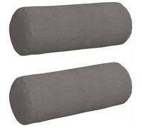 Vidaxl Coussins D'accent 2 Pcs Gris Clair Ø 25 X 70 Cm
