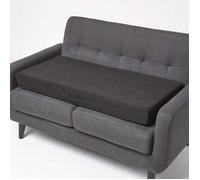 Coussin d’assise pour canapé 2 places - HOMESCAPES - Noir - 100 x 50 x 10 cm - Coussin déhoussable en suédine