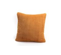 Coussin damier curry 40x40 cm