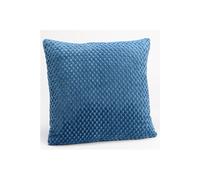Coussin Damier bleu nuit - - Bleu - Polyester
