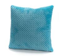 Coussin damier turquoise 40x40 cm