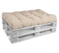 Coussin d'assise Beautissu Coussin de palette Outdoor Eco Style, 120 x 80 cm, beige