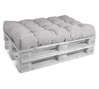 Coussin d'assise Beautissu Coussin de palette Outdoor Eco Style, 120 x 80 cm, gris clair