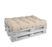 Coussin d'assise Beautissu Coussin de palette Outdoor Eco Style, 120 x 80 cm, beige